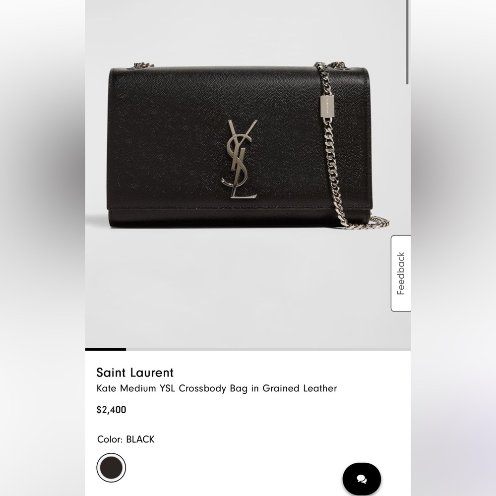 Saint Laurent Medium Kate Grained Leather Shoulder Bag - Picture 4 of 5